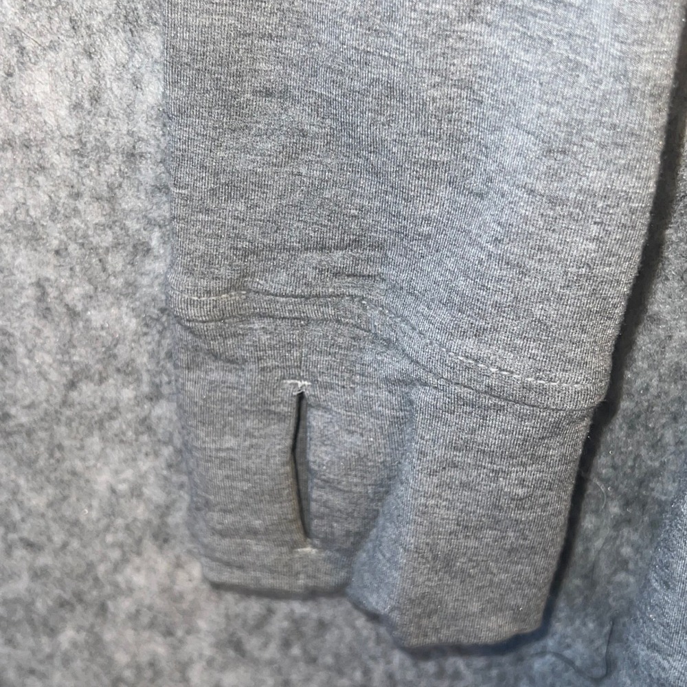 Lululemon Women's XL Grey Asymmetrical Draped Cowl Neck Wrap Jacket Thumbholes - Picture 7 of 10